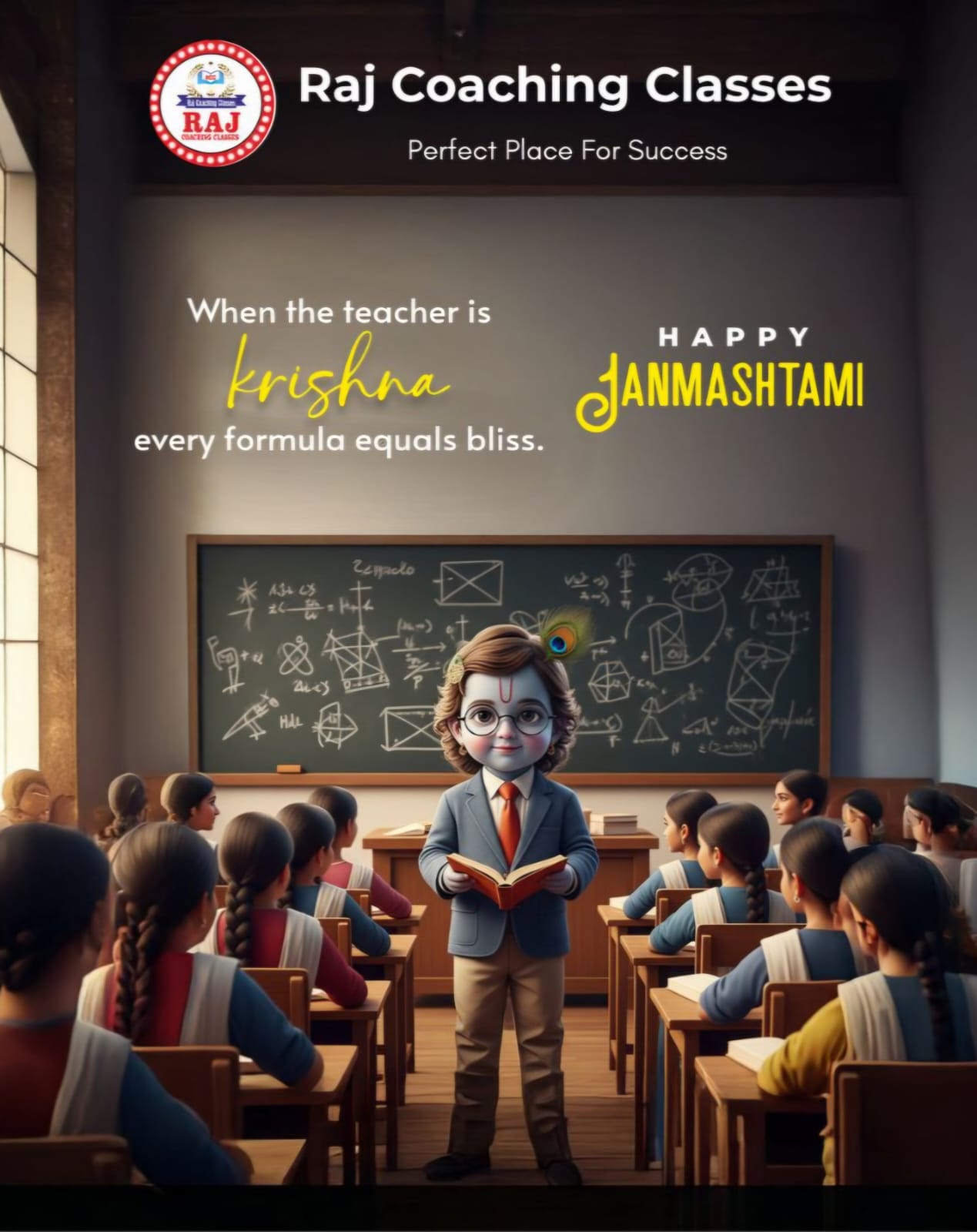 Raj Coaching — Happy Janmashtami